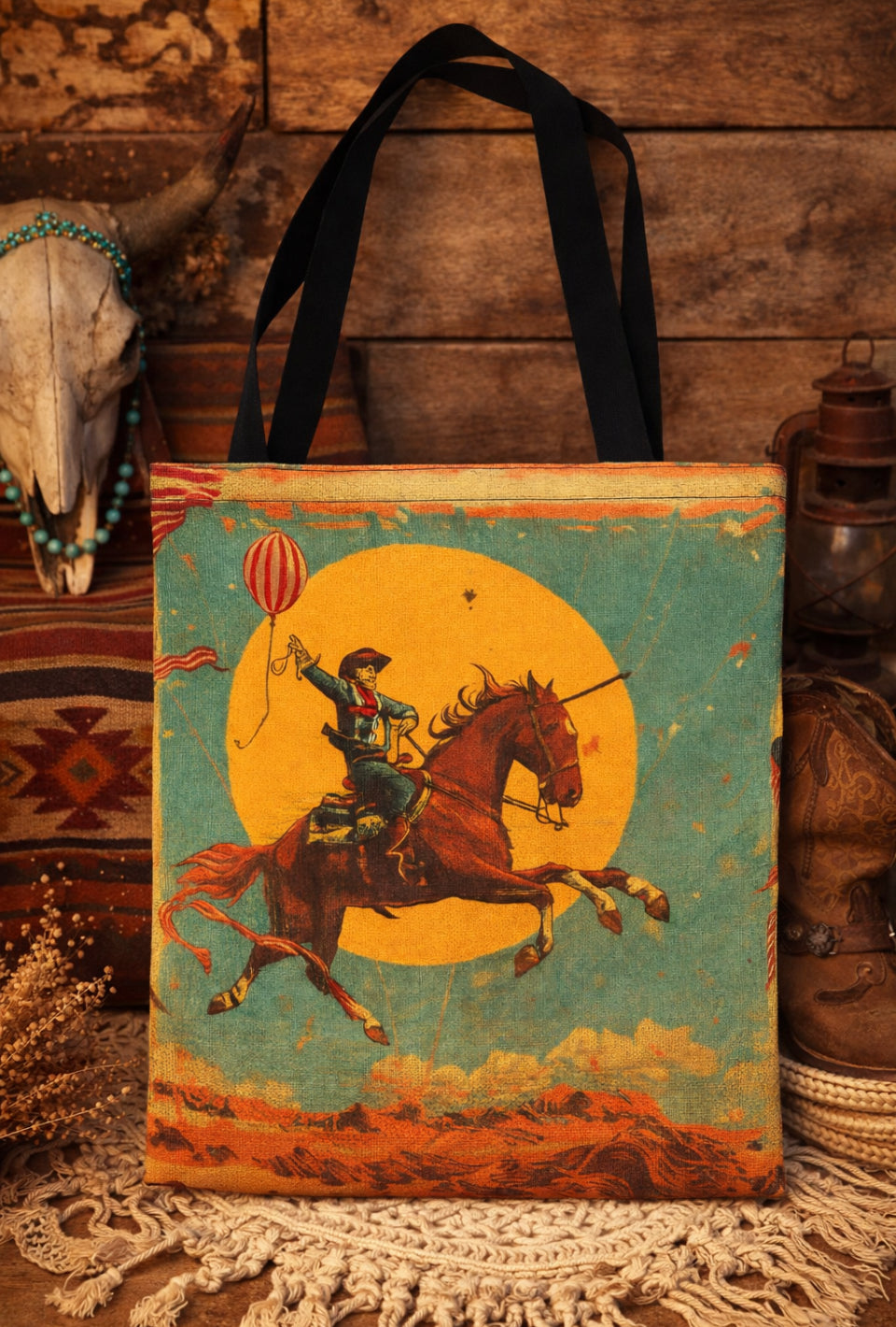 Sunset Rodeo Run Tote