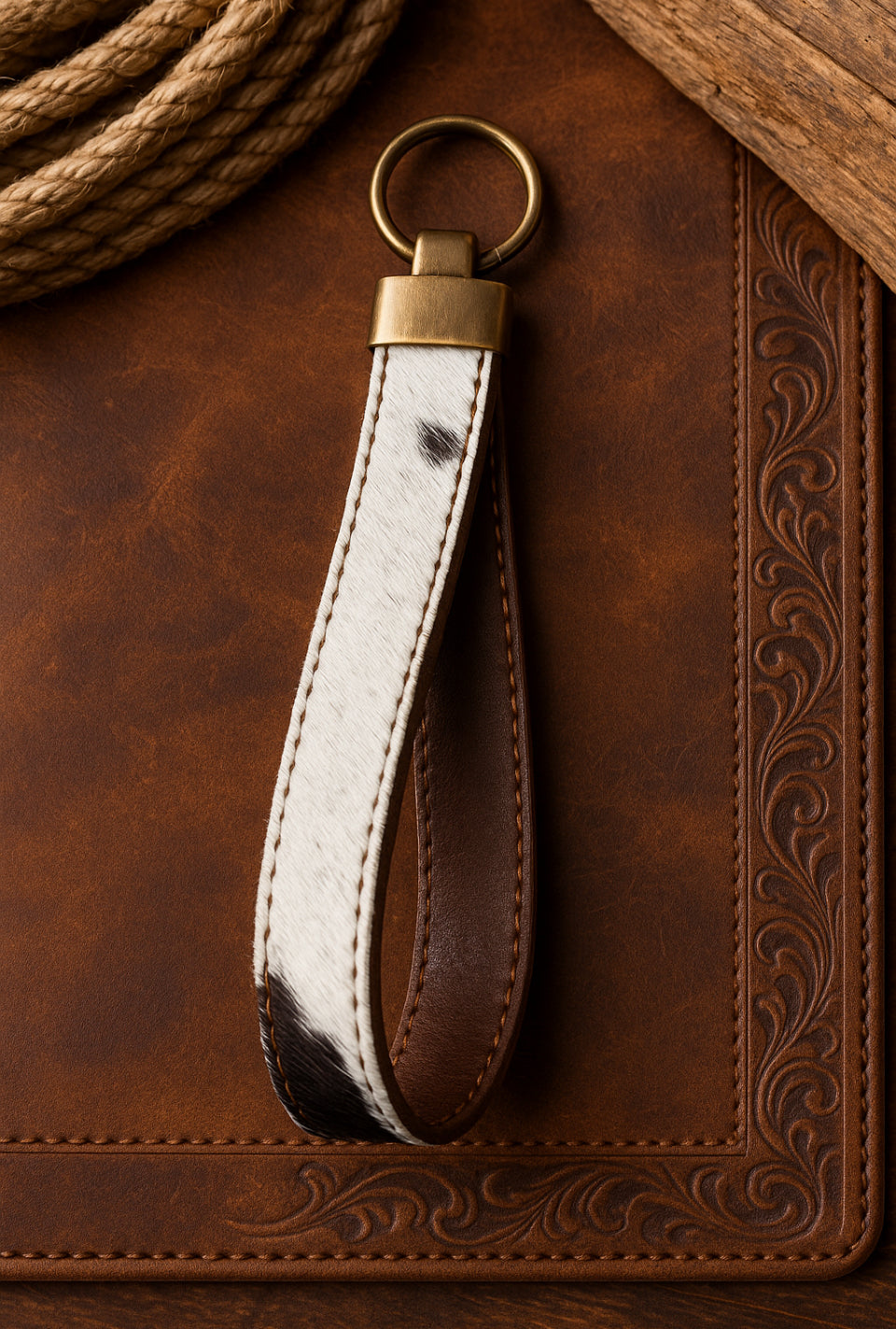 Dusty Mesa Cowhide Wristlet